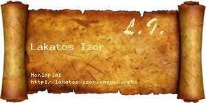 Lakatos Izor névjegykártya